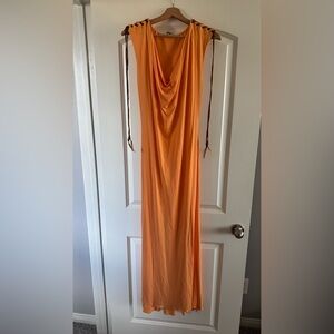 Sky Vibrant Orange Maxi Dress